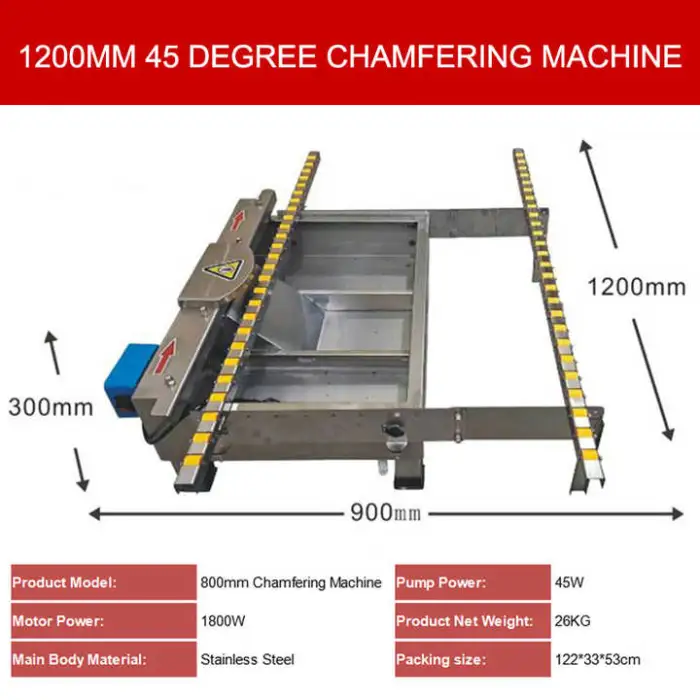 45 Degree High Precision Desktop Dust-free Small Chamfering and Edging Machine