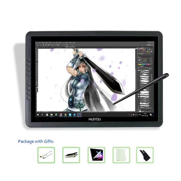 Digital Graphic Tablet Monitor 8192 Levels Passive Pen Writing Display Designer Drawing Tablet