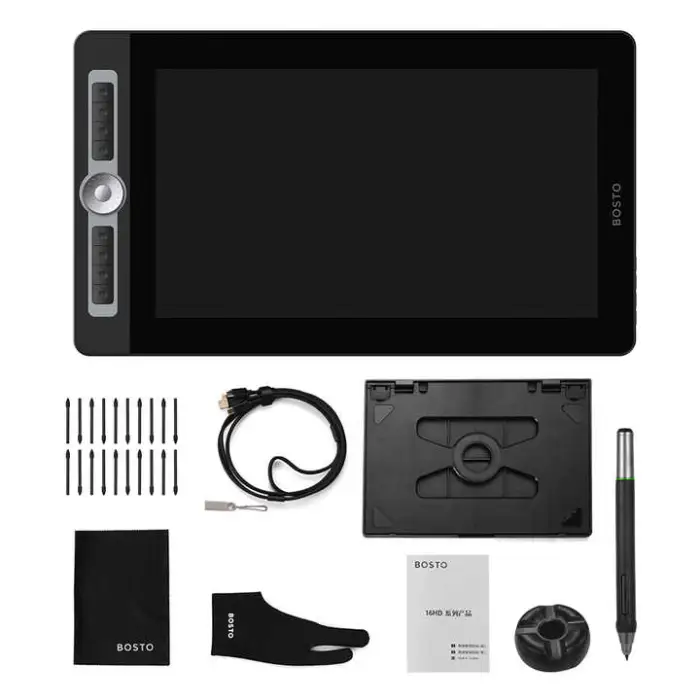 16HD Pro 15.6 Inch H-IPS LCD Graphics Drawing Tablet Display Digital Art Drawing Pad 8192 Pressure Level Battery-free Pen