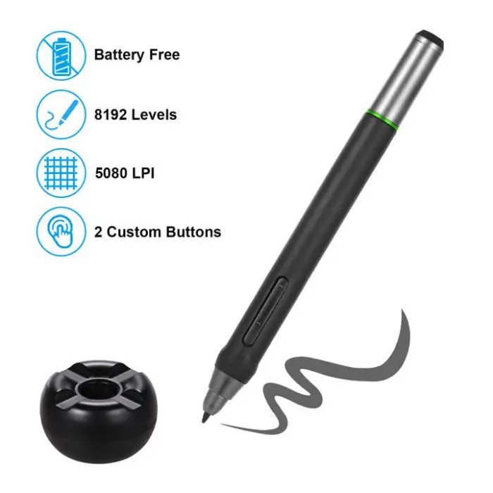 16HD Pro 15.6 Inch H-IPS LCD Graphics Drawing Tablet Display Digital Art Drawing Pad 8192 Pressure Level Battery-free Pen