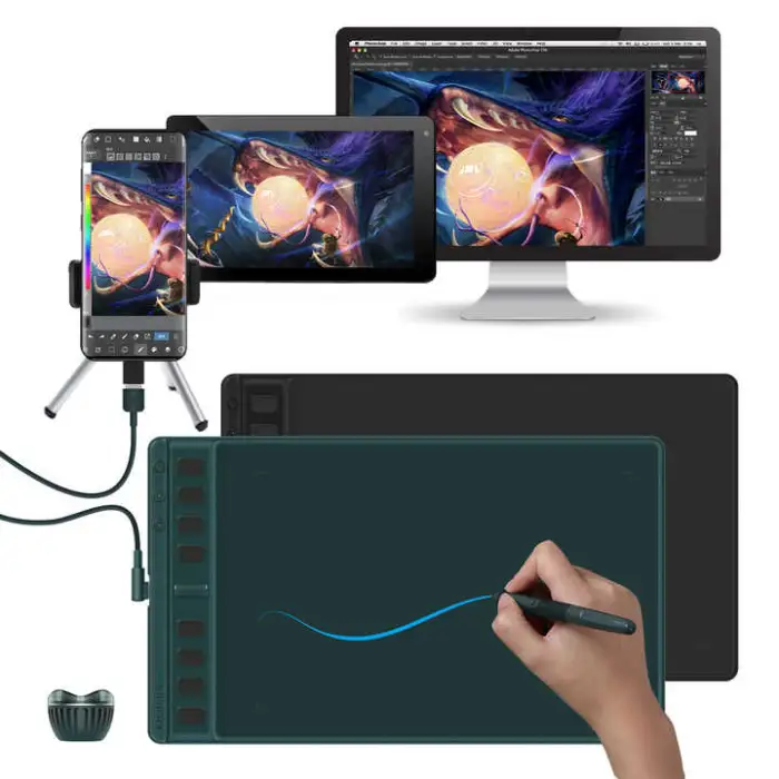 8192 Level Drawing Tablet Pen Graphic Tablets Portable Digital Design Tablet with Battery-free Stylus H951P