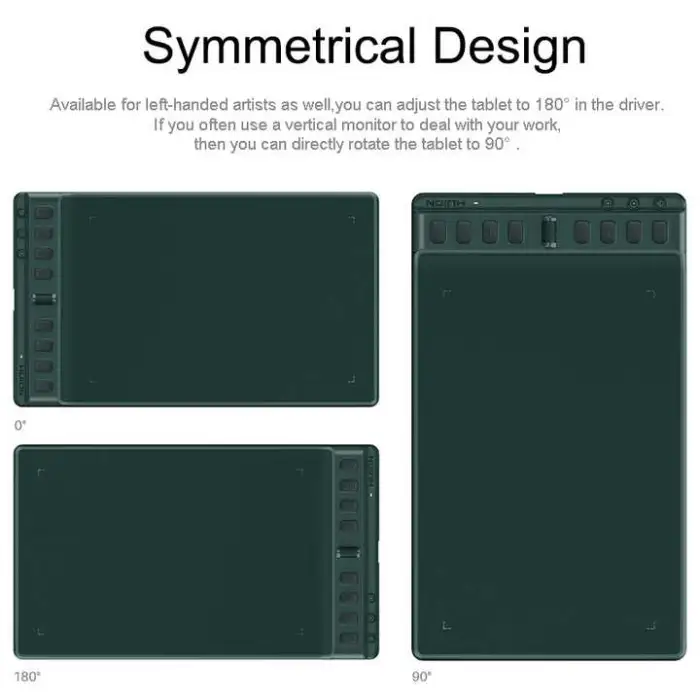 8192 Level Drawing Tablet Pen Graphic Tablets Portable Digital Design Tablet with Battery-free Stylus H951P