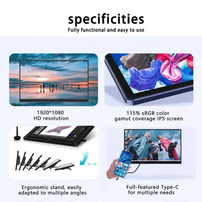 21.5inch Interactive Lcd Pen Touch Display Digital Graphic Drawing Tablet Monitor with Stylus