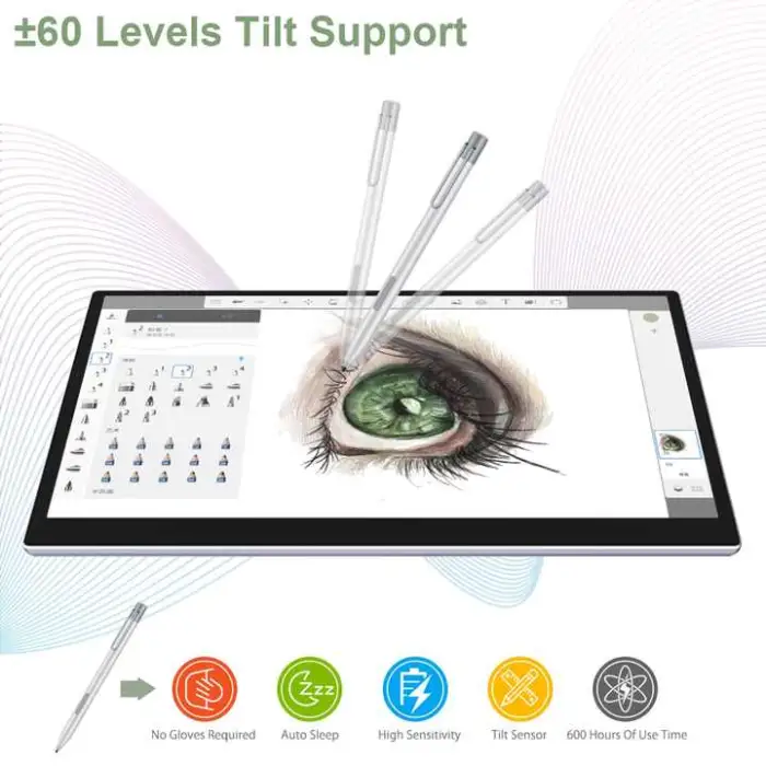 Creative 13 Pen Display 13.3 Inch Portable Graphics Monitor Drawing Tablet with Capacitive Touch Screen and MPP Tilt Stylus