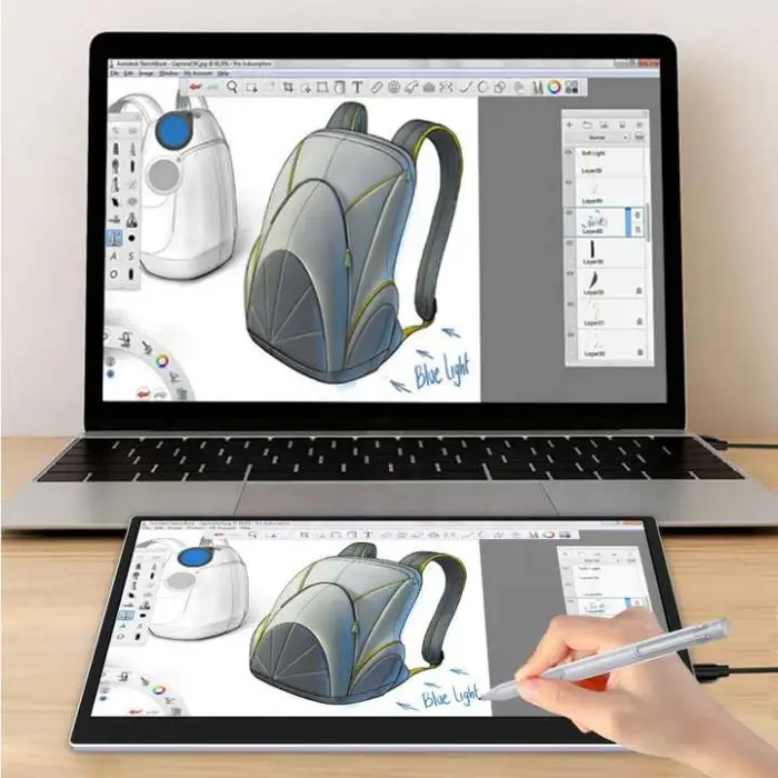 Creative 13 Pen Display 13.3 Inch Portable Graphics Monitor Drawing Tablet with Capacitive Touch Screen and MPP Tilt Stylus