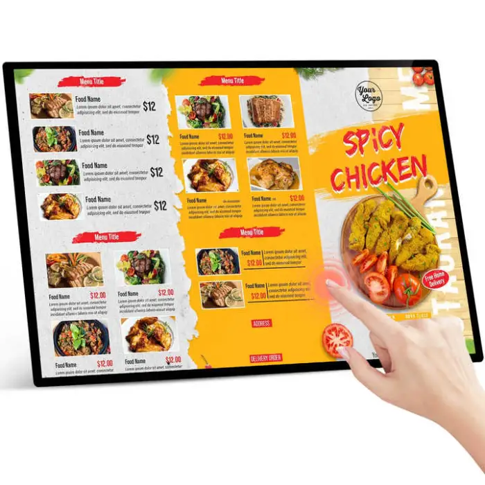 15.6 Inch Desktop PC Display Advertising Smart Touch All in One Digital Signage Tablet PC for Restaurant