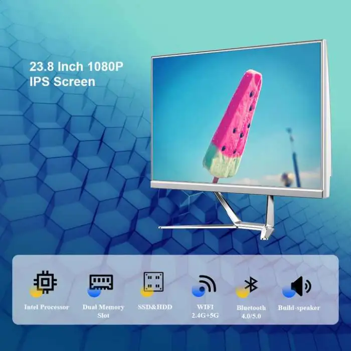 All in One PC 23.8 Inch Core I3 2nd Generations I5 I7 Office Desktop Computer for Business Home Office