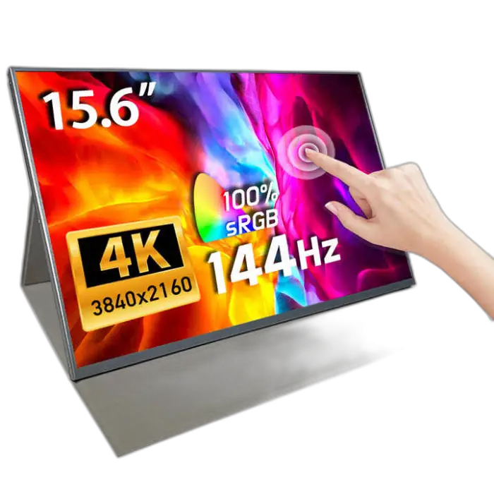 15.6 Inch 1080P 4K Dual Screen Usb Portable Touch Screen Laptop External Gaming Touch Built in Battery Monitor