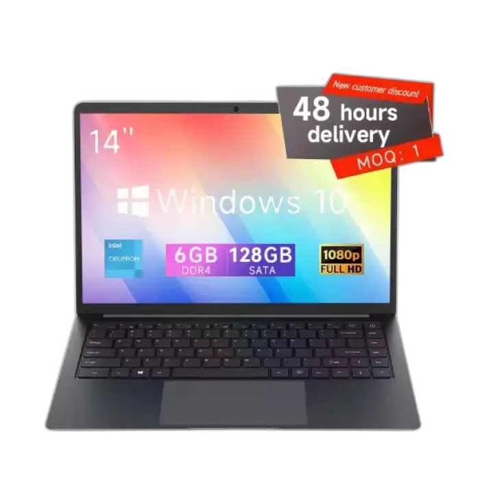 Gaming Laptop with  N3350 2.4Ghz 8GB 128GB 512GB