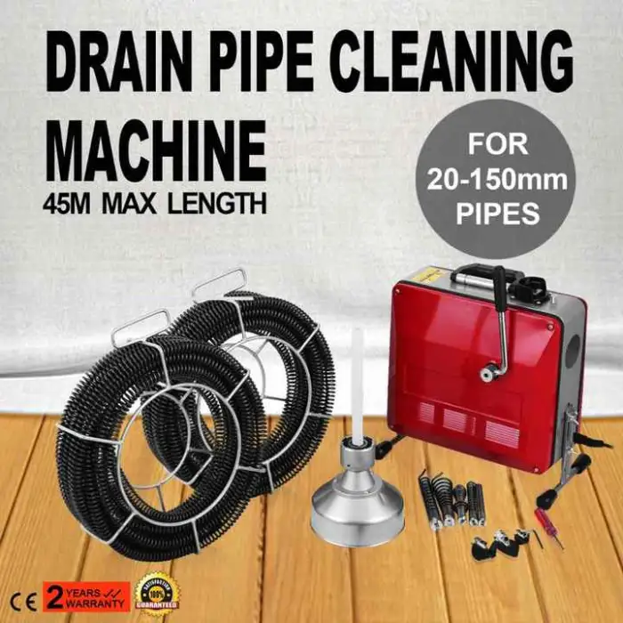 20-150mm Pipe Cleaning 45m Maximum Length Household Cleaning Equipment Drain Cleaner Machine