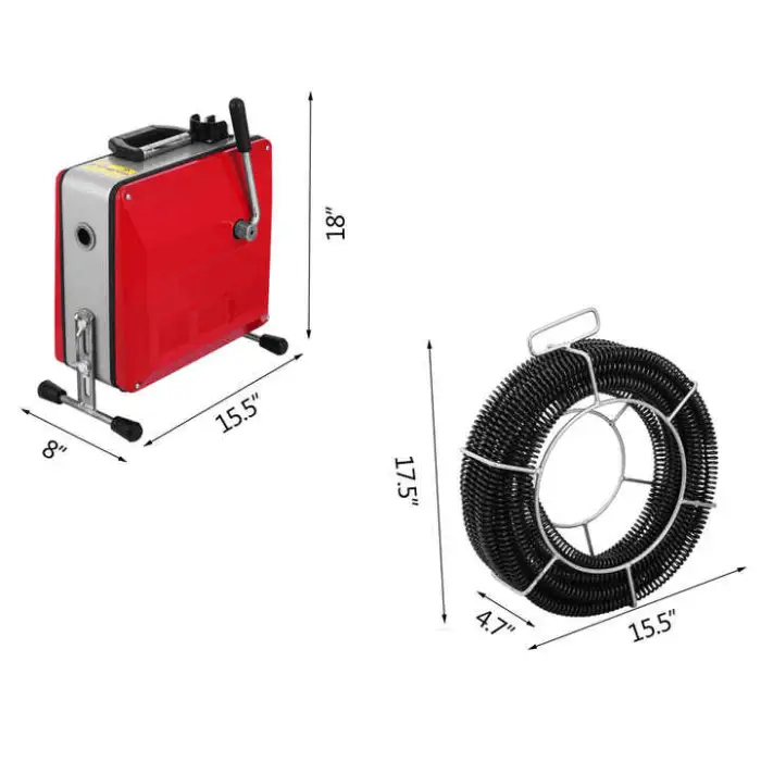20-150mm Pipe Cleaning 45m Maximum Length Household Cleaning Equipment Drain Cleaner Machine