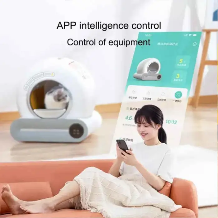 Smart Cat Litter Box Design With App Control Automatic Self-cleaning Closed Auto Intelligent Cat Toilet