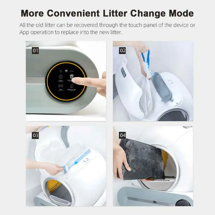 Smart Cat Litter Box Design With App Control Automatic Self-cleaning Closed Auto Intelligent Cat Toilet
