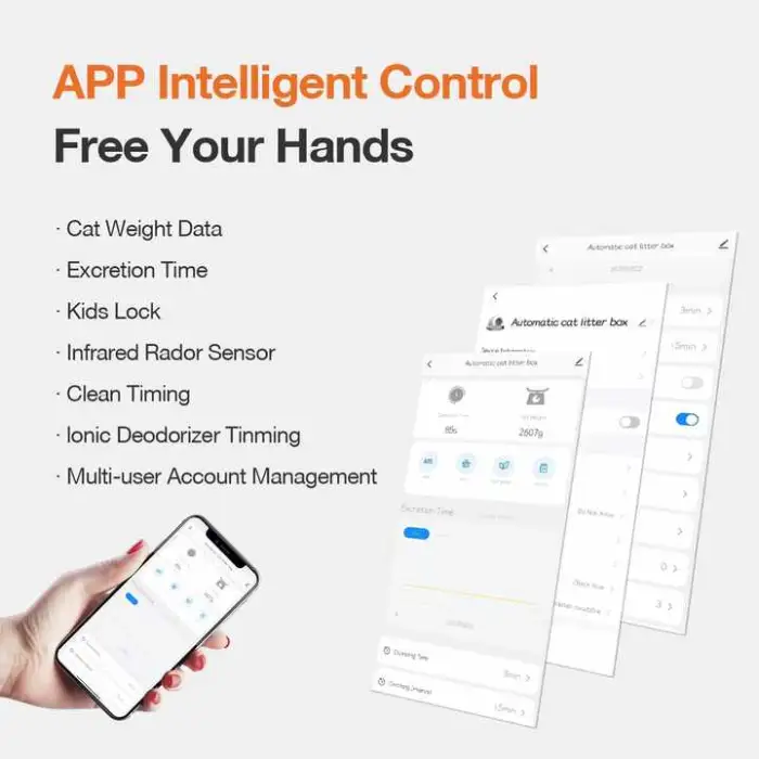 Smart Cat Litter Box Design With App Control Automatic Self-cleaning Closed Auto Intelligent Cat Toilet