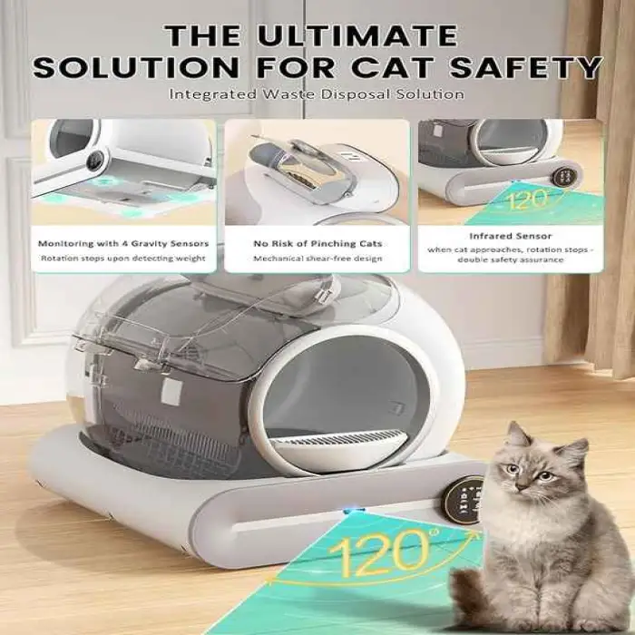 Self Cleaning Cat Litter Box Upgraded 65L+9L Extra Large Automatic Litter Box for Multiple Cats Health Monitor