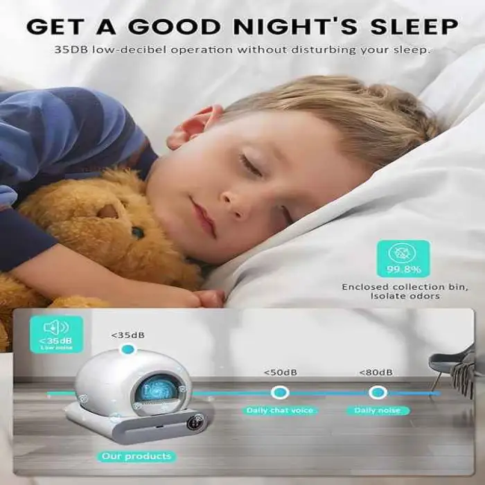 Self Cleaning Cat Litter Box Upgraded 65L+9L Extra Large Automatic Litter Box for Multiple Cats Health Monitor