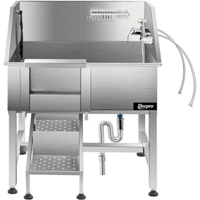 38" 201 Stainless Steel Dog/Grooming Bathing Machine with Left Door Eco-Friendly Features for Bathroom Cats & Small Animals