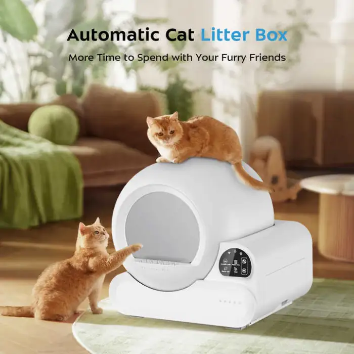 Ultra Large 70L Automatic Electric Self-Cleaning Cat Litter Box Tuya APP Control PP Material for Cats 10kg Weight