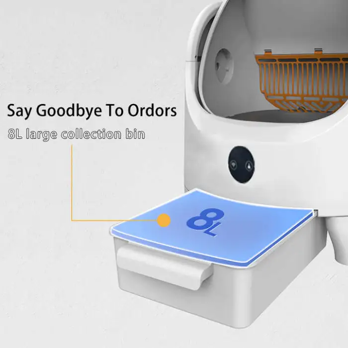 Low Noise Odor-Proof Wifi Remote App Control Large Electric Automatic Smart Open Top Self-Cleaning Cat Toilet Litter Box