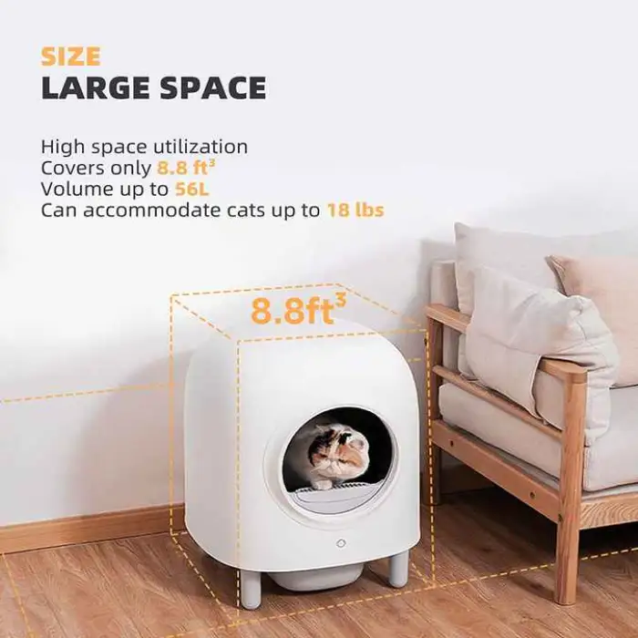 Smart Cat Litter Box Automatic Cat Tray Pet Toilet APP Control Box Self-cleaning Pet Litter Box Cat Products