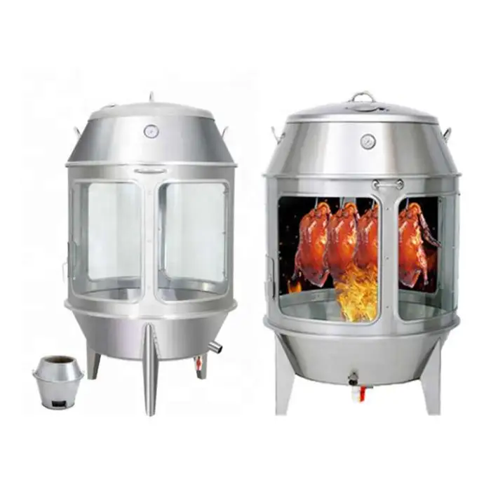 Commercial High Temperature Resistance Glass Charcoal Grilled Chicken Turkey Lamb Duck Roasting Oven