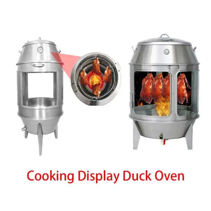 Commercial High Temperature Resistance Glass Charcoal Grilled Chicken Turkey Lamb Duck Roasting Oven