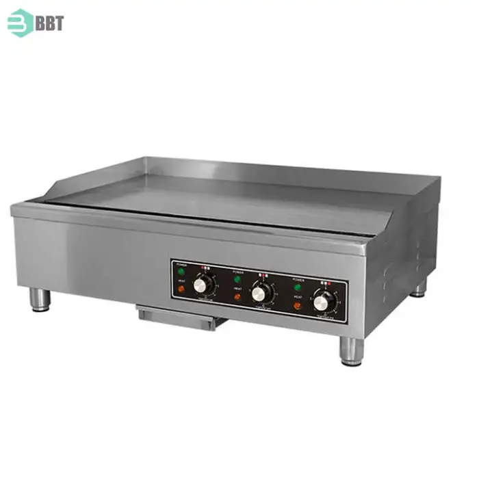 Commercial Kitchen Equipment Counter Top Flat Griddle Machine Hamburger Electric Griddles
