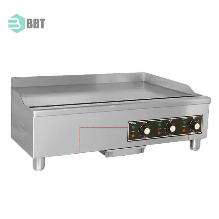 Commercial Kitchen Equipment Counter Top Flat Griddle Machine Hamburger Electric Griddles