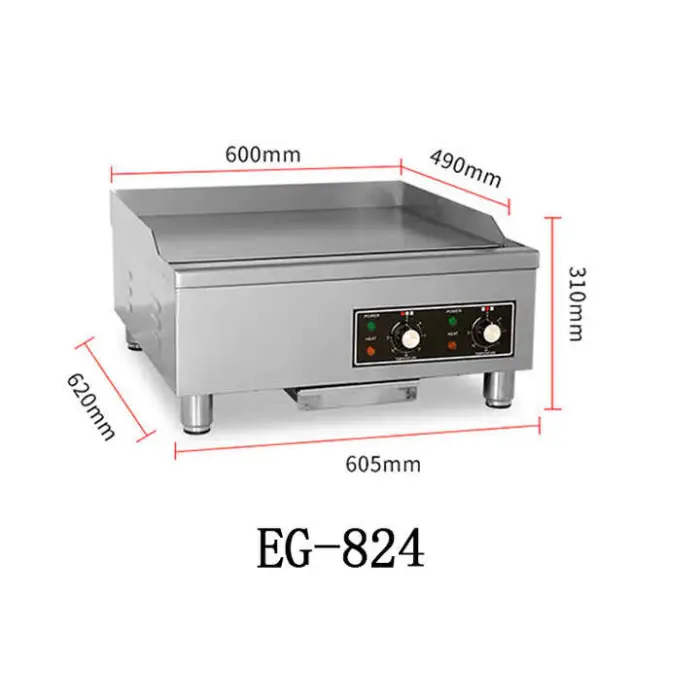 Commercial Kitchen Equipment Counter Top Flat Griddle Machine Hamburger Electric Griddles