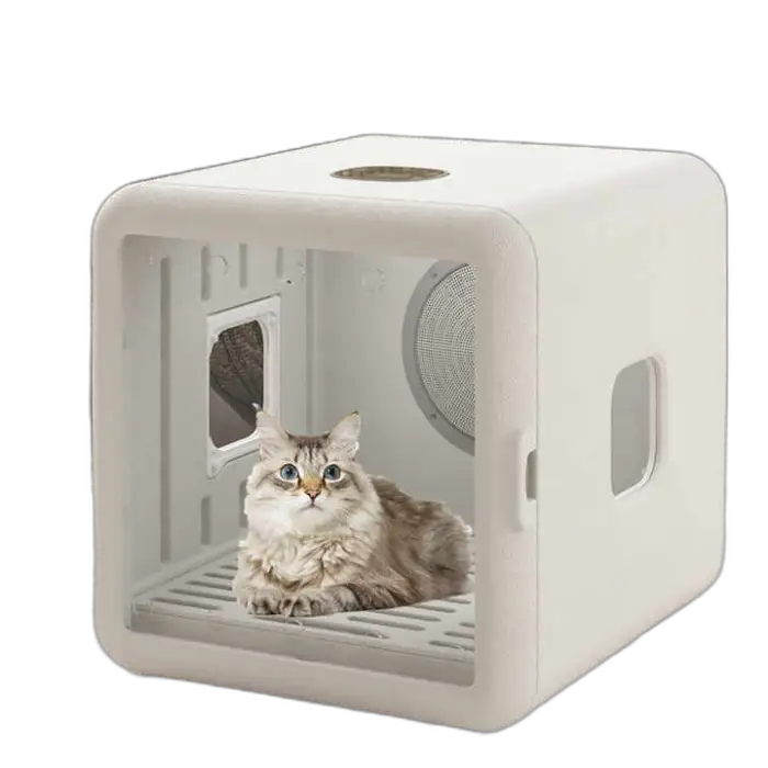 65L Low Noise Temperature Control Dog Cat Anion Hair SPA Pet Grooming Hair Dryer Box with Three Windows