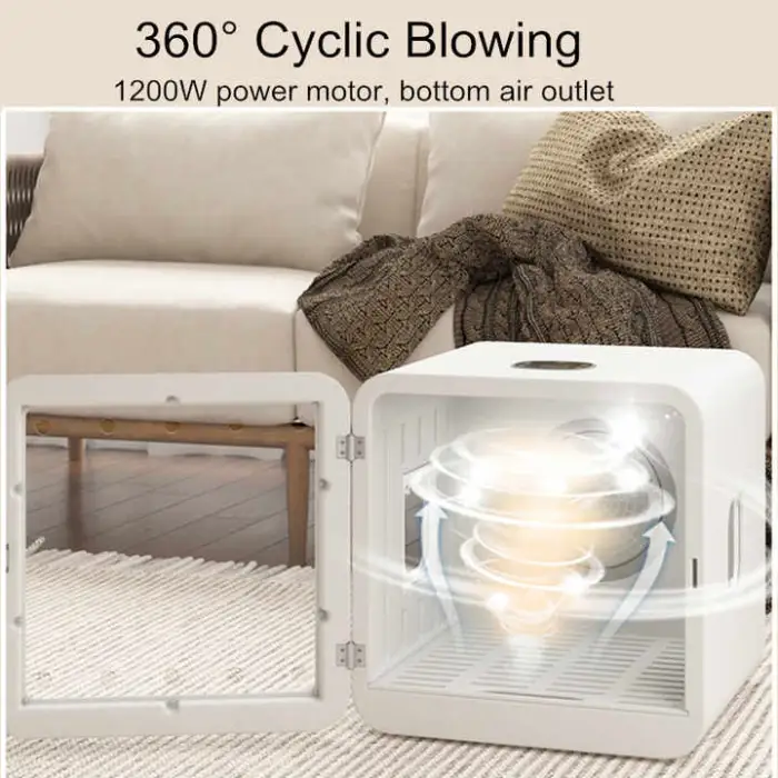 65L Low Noise Temperature Control Dog Cat Anion Hair SPA Pet Grooming Hair Dryer Box with Three Windows