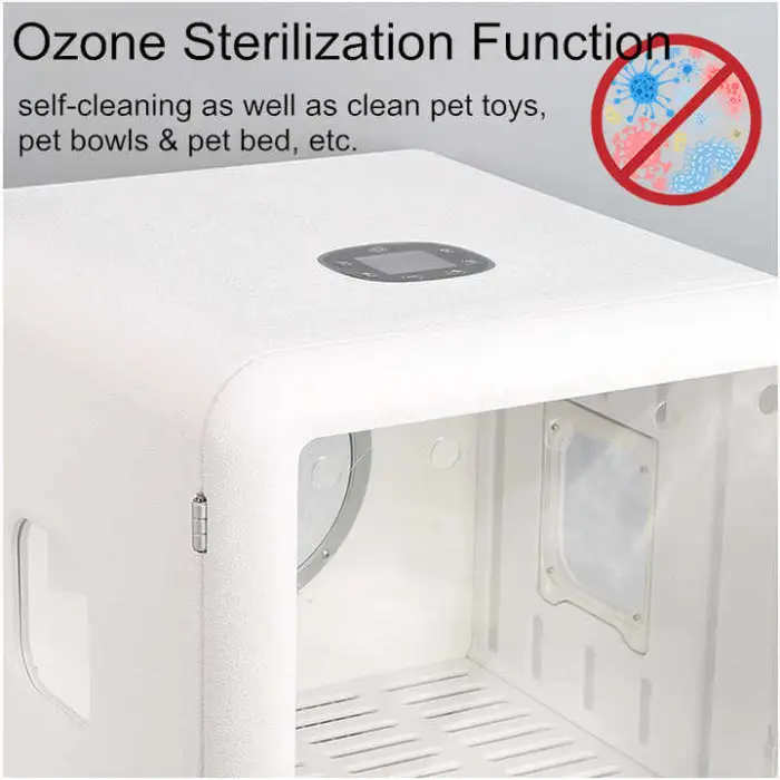 65L Low Noise Temperature Control Dog Cat Anion Hair SPA Pet Grooming Hair Dryer Box with Three Windows