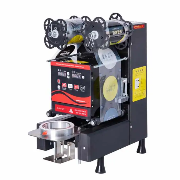 Manual Plastic Paper PET Tea Cup Sealing Machine 350W OEM Bubble Tea Cup Sealer 95mm/90mm/80mm
