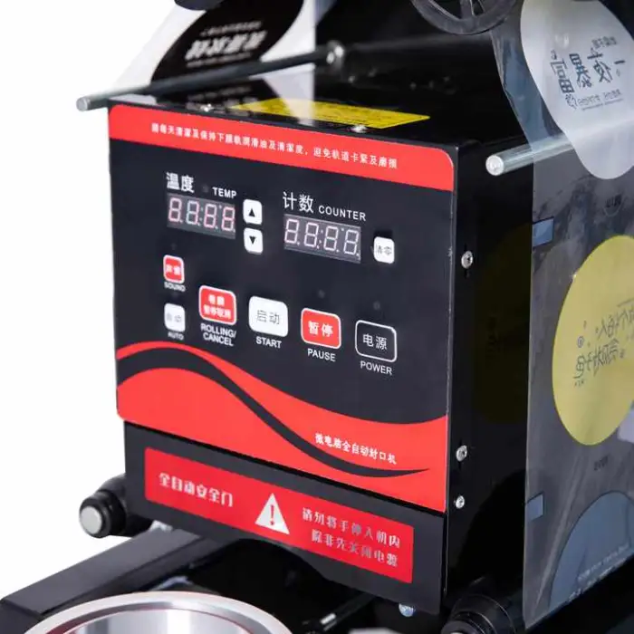 Manual Plastic Paper PET Tea Cup Sealing Machine 350W OEM Bubble Tea Cup Sealer 95mm/90mm/80mm