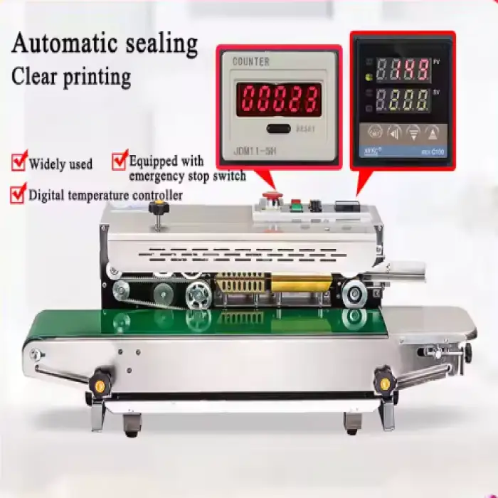 Automatic Horizontal Continuous Bag Sealer Plastic and Foil Bags Heat Sealing Machine for Food and Industrial