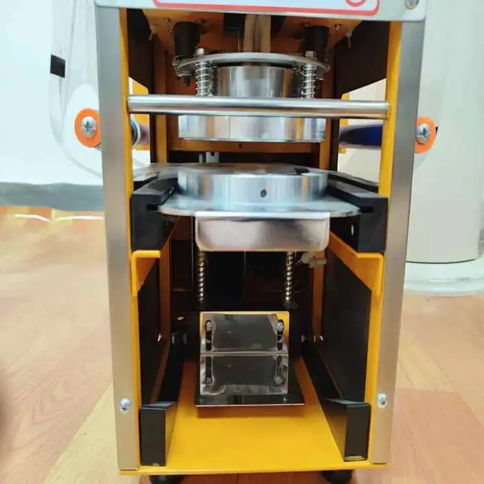 95/90/75mm Cup Size Intelligent Adjustable Sealing Speed Automatic Cup Sealing Machine