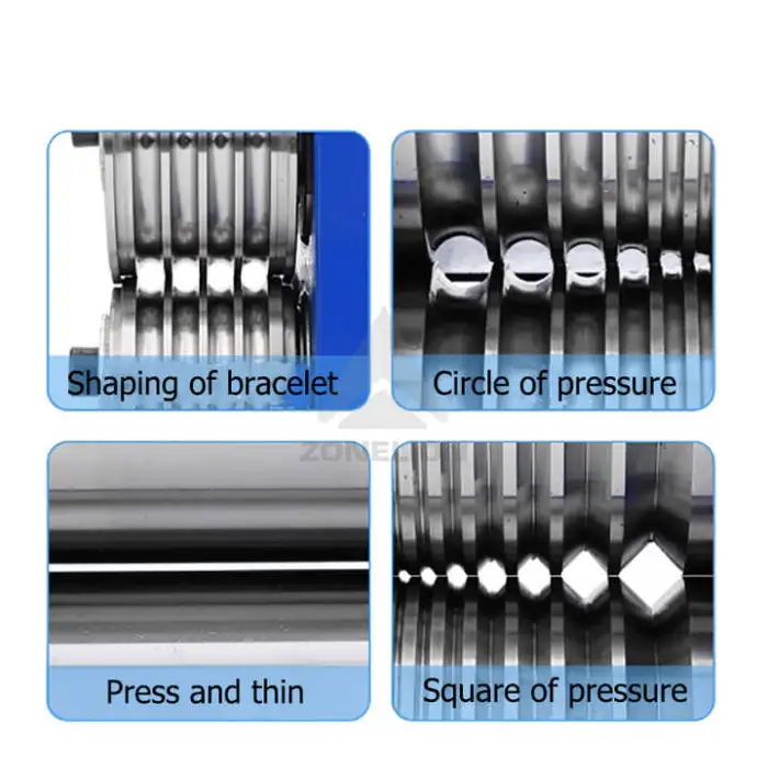 DIY Manual Presser Flat Semicircle Pattern Jewelry Rolling Mill Machine for Metal-rolling Sheet Mills