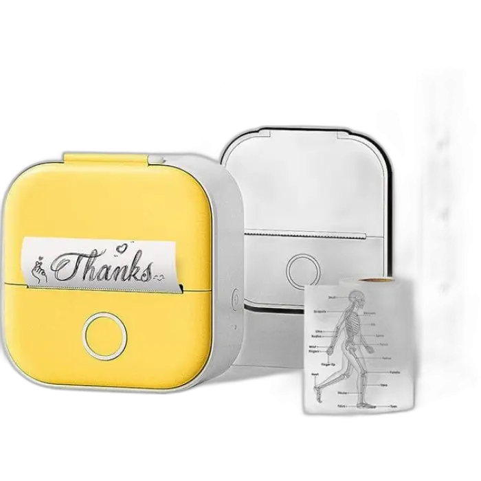 Phomemo Portable Mini Printer T02 with Cute case Thermal Printer for Mobile Phone Printer for Study,Stickers,Photos
