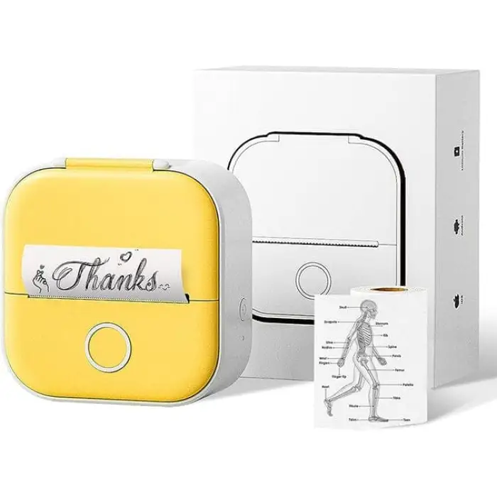 Phomemo Portable Mini Printer T02 with Cute case Thermal Printer for Mobile Phone Printer for Study,Stickers,Photos