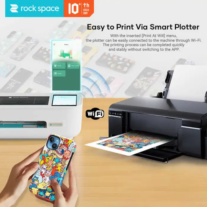 Rock Space Rapid Mini Phone case Printing Machine Sublimation Printer for Phone Cases Printer