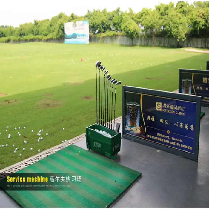 100 Balls Golf Ball Auto Tee up Service Machine No Electricity Improves Golfers Swing GREEN