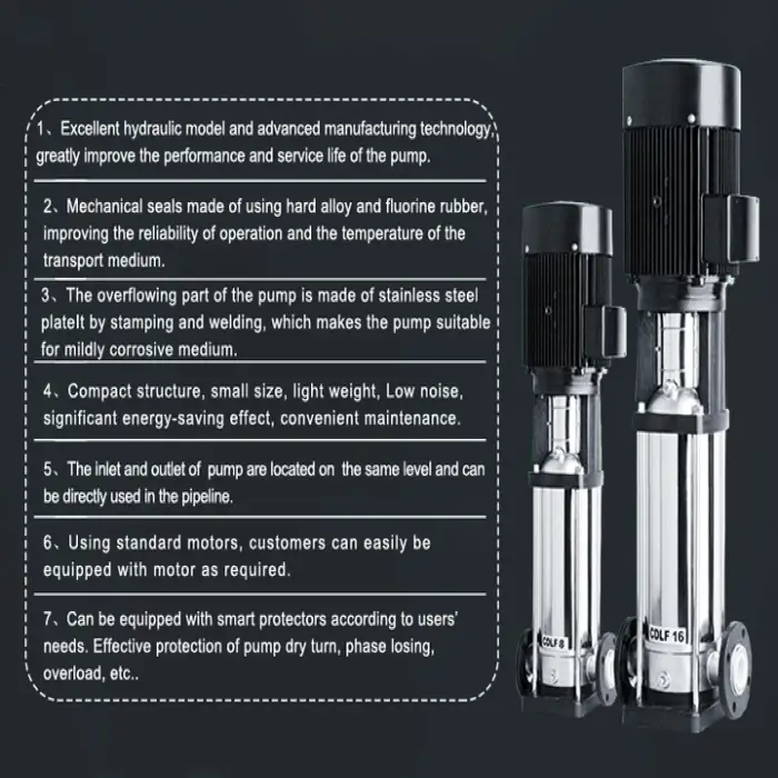 CDL 50 60Hz Electric Jockey Pump Vertical Pumps High Head Water Pump