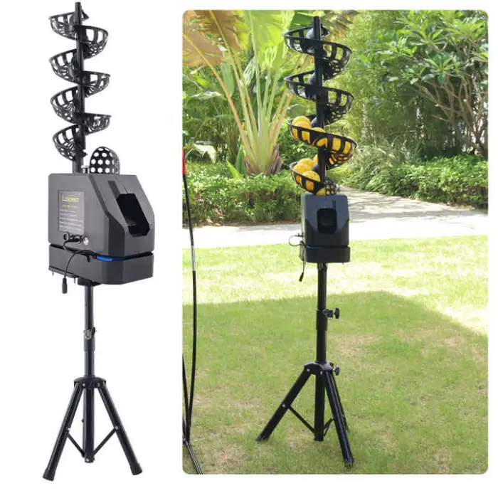 Tennis Ball Machine Pickle Ball Machine with Adjustable Angles and Net for Playground