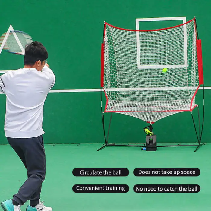 Tennis Ball Machine Pickle Ball Machine with Adjustable Angles and Net for Playground