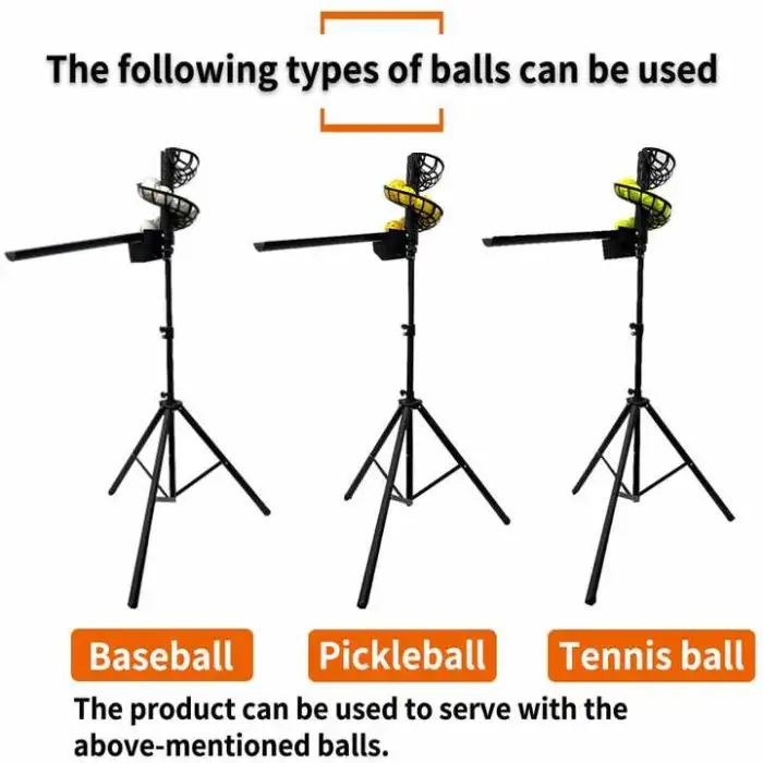 Ball Launcher Tennis Ball Tennis Ball Machine Adjustable Height Pickleball Machine With Auto Swing