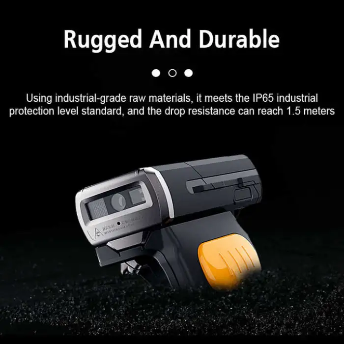 SR5600 Handfree Wireless Finger Scanner Portable Wearable BT 4.2 NFC 1D/2D Barcode Scanner for Warehouse Retail