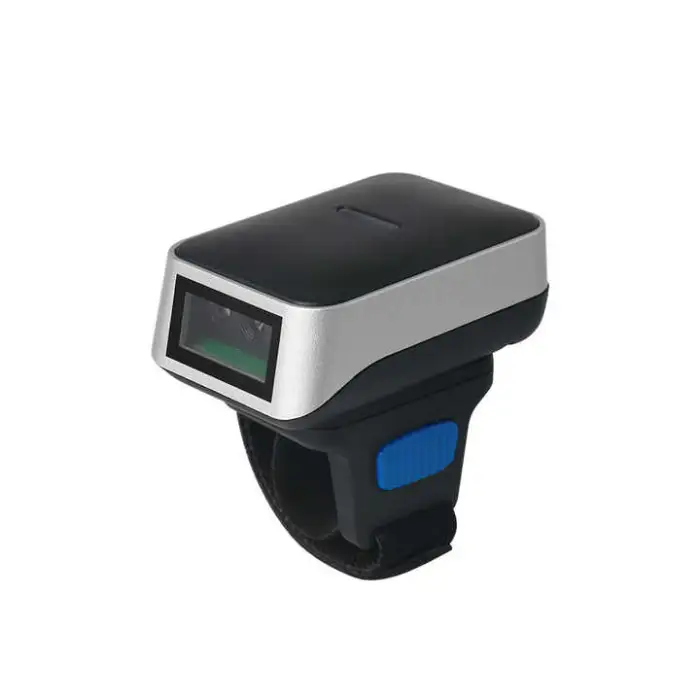 White LED Light Portable USB Interface Barcode Scanner Finger Ring Type