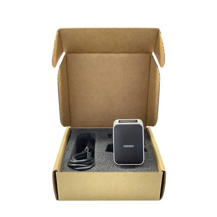 White LED Light Portable USB Interface Barcode Scanner Finger Ring Type