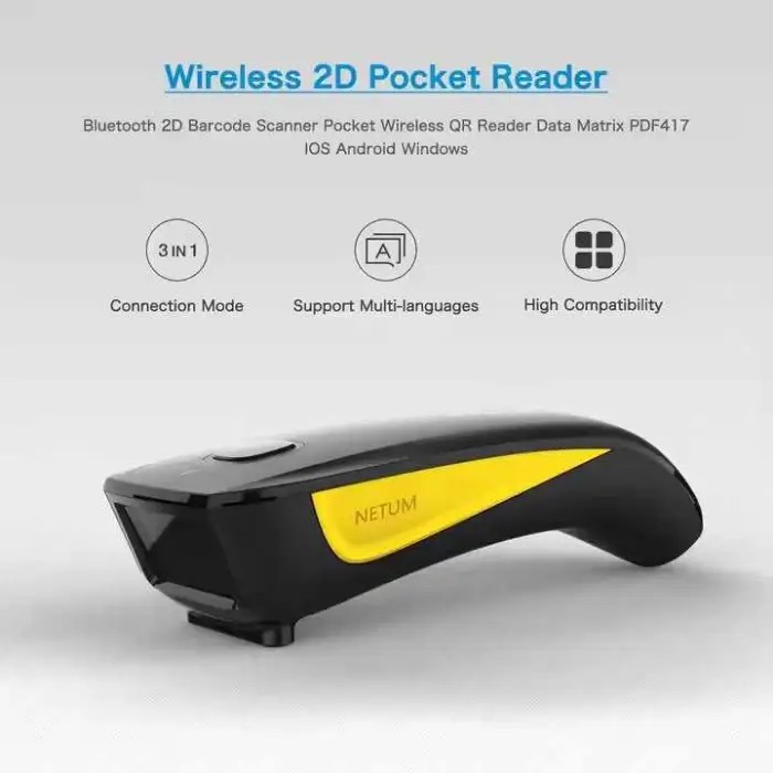 C750 High Speed Portable Wearable Ble Mini Barcode Scanner Wireless Finger Reader Qr Code Scanner for Inventory
