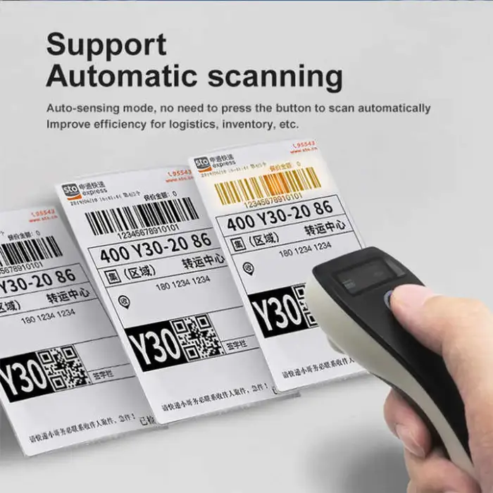 C70 Portable 2D QR Scanners 3 in 1 Handheld Wireless Bluetooth Barcode Reader for POS Inventory Logistics